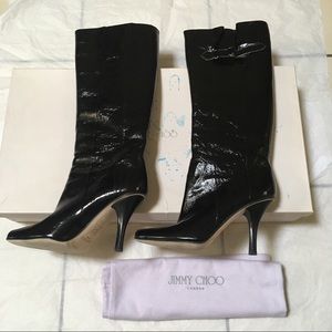 Jimmy Choo Prince Knee-high Patent Leather Boots